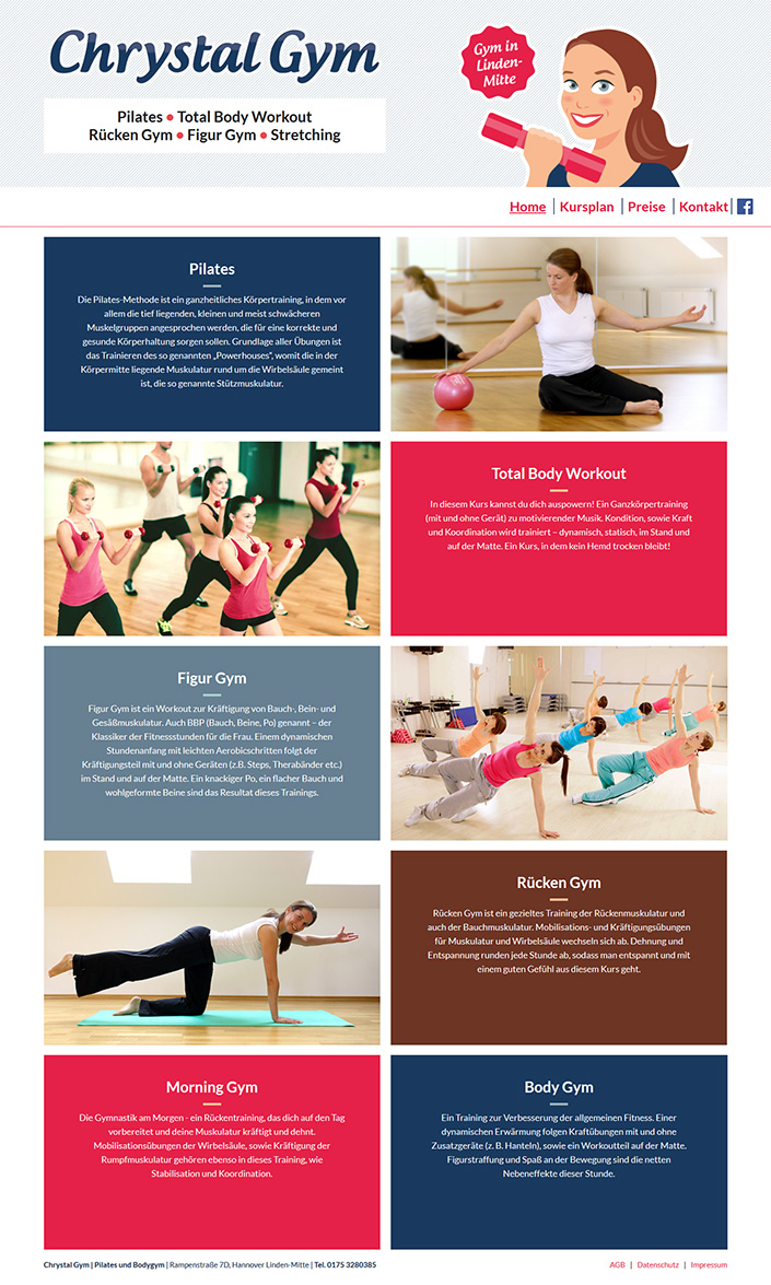 Chrystal Gym Website preview