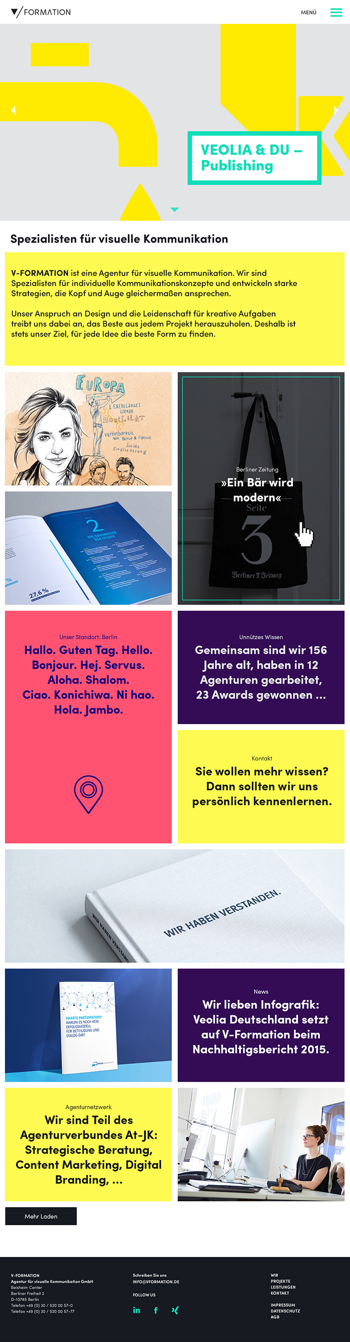 Website Agentur V-FORMATION preview